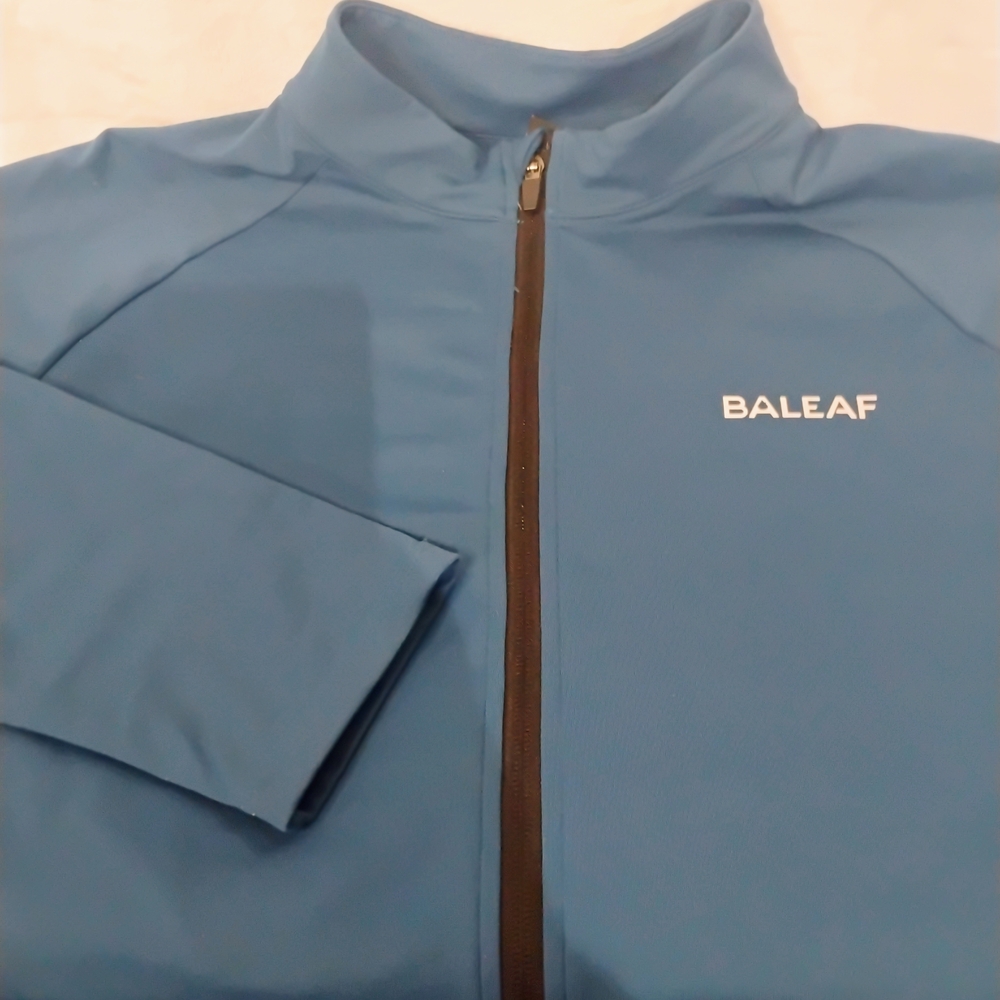 Baleaf‎ XXL Thermal Cycling Jacket Teal Blue Fleece Lined Full Zip Reflective P